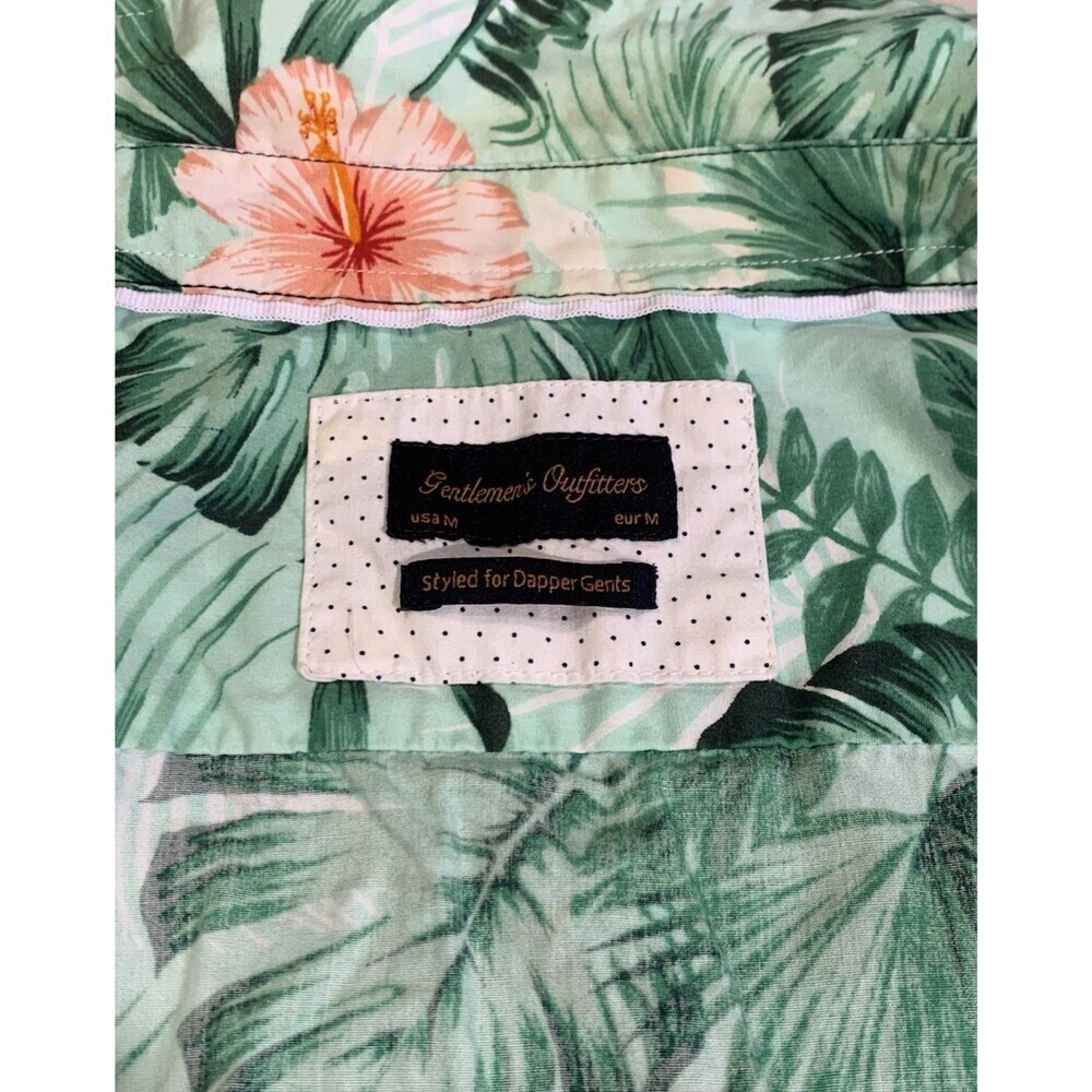 Hawaiian Hibiscus Beach Shirt Gentlemen’s Outfitters 100% Cotton Button Up M - Picture 14 of 14